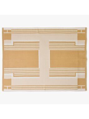 Hermes Avalon Blanket Beige Brown Wool Cashmere